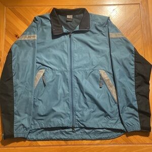 Men’s Nike Teal, Black, & Silver Wind Jacket in Size M [EXCELLENT]